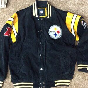 NFL Men’s Pittsburgh Steelers Suede Leather Jacket Coat size XL